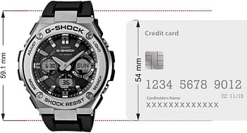 Casio G-Shock Analog-Digital Black Dial Men's Watch - GST-S110-1ADR (G609)