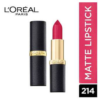 L'Oreal Paris Color Riche Moist Matte Lipstick, 214 Raspberry Syrup