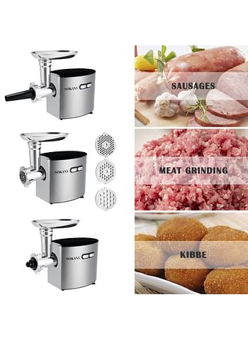 SOKANY SK-091 Electric Meat Grinder 2500W Mincer Machine Food Sausage Maker Stainless