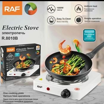 RAF Electric Stove & Portable Electric Stove & Electric Hot Plate & Open Iron Coil Single Burner 1000 Watts & RAF R8010B