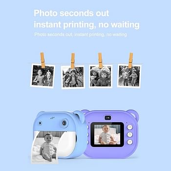 Children's Camera Instant Camera for Children Dual Lens Digital Camera 1080P 2 Inch Screen 3 Rolls Thermal Papers