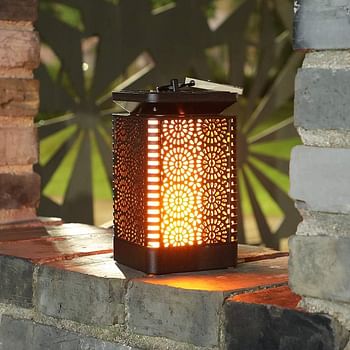 Solar Lantern Hanging Outdoor Hanging Solar Garden Lights Decorative Retro Waterproof Solar Lamp for Patio Yard Pathway Terrace