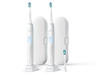 Philips Toothbrush Sonicare Protective Clean 4300 (2 Pack) (HX6809/81) White / Light Blue