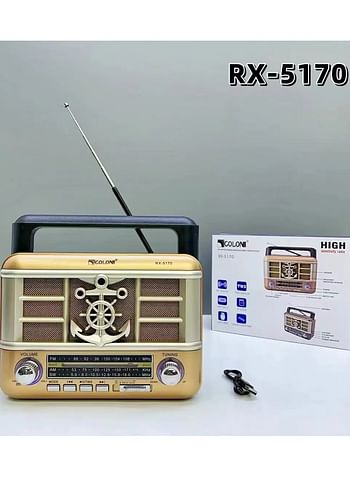 Wooden Retro style Radio RX-5170, portable rechargeable desktop wooden TWS FM AM SW BAND RADIO Speaker