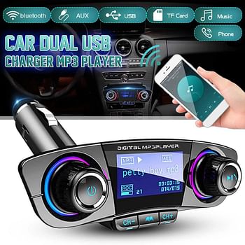 Earldom M60 Bluetooth FM Transmitter Car Kit with Dual USB Port MP3 Player