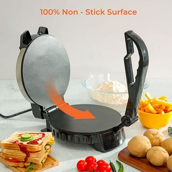 Geepas 8-Inch Electric Authentic Roti Maker and Chapati Maker 1000W