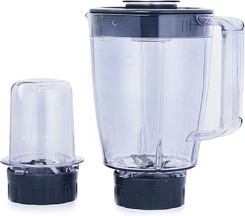 Clikon 2 in 1 Countertop Blender with 1.5 Liter & 0.5 Liter BPA Free Jars, Wet and Dry Grinder Jar, 350 Watts, Grey - CK2630