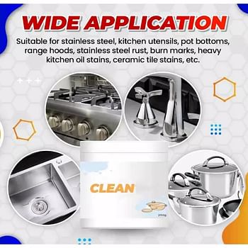 Foam Rust Remover Kitchen All-Purpose Cleaning Powder, Kitchen Instant Cleaning 250gm