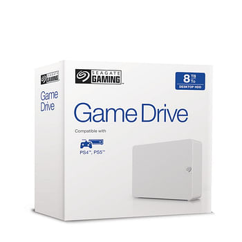 Seagate Hard Drive Game Drive For Ps5 Desktop (Stkp8000404) 8TB - White