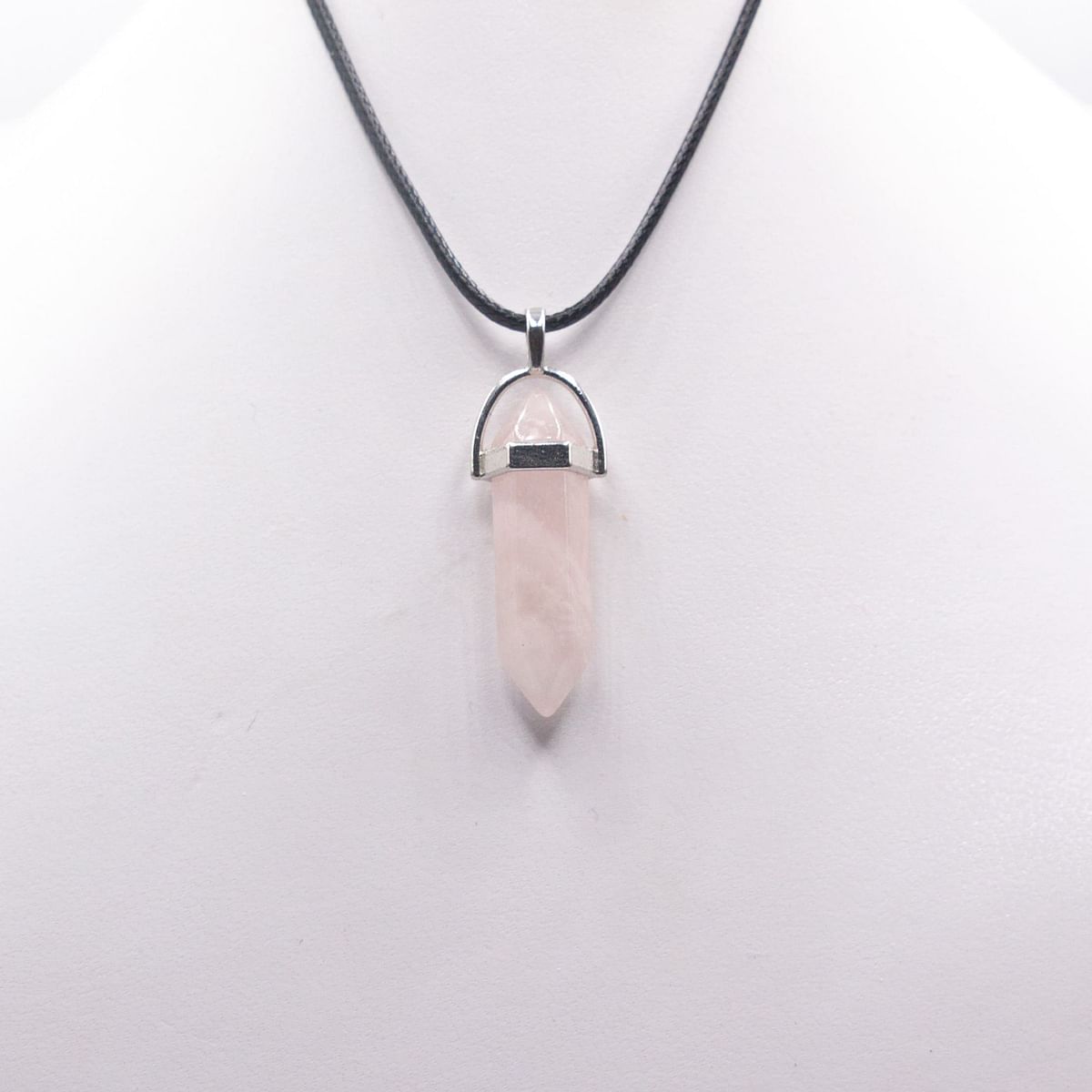 Himalayan Natural Rose quartz crystal pendant Gemstone for Men & Women