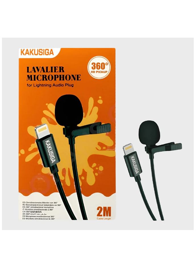 Kakusiga Lavalier Wired Microphone with clip