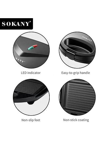 SOKANY SK-BBQ-846 Multifunctional Electric Toaster Sandwich Steak Grills Preparatory Toaster 700 W