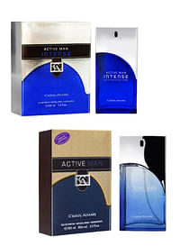 Set of 2 Chris Adams Perfumes Active Man and Intense Eau De Parfum