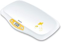 Beurer BY80 Digital Baby Scale Accurate Weighing for Infants and Pets Large Display - White/Yellow