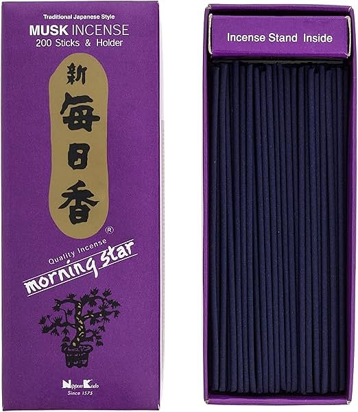 Nippon Kodo - Morning Star - Musk 200 Sticks and Holder