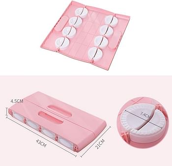 Dumpling Maker Multifunction Press Weapons Dough Cutter Pie Ravioli Dumpling Mould Manual Pinch Dumpling Cake Mold Maker Environmentally Friendly Pastry Tools Pink