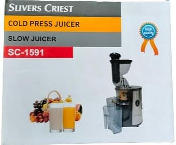 Silver Criest Slow Juicer cold Juicer, Slow Masticating Juicer,Cold Press Juicer Machine Easy to Clean, Higher Juicer Yield and Drier Pulp, Juice Extractor with Quiet Motor and Reverse Function 0