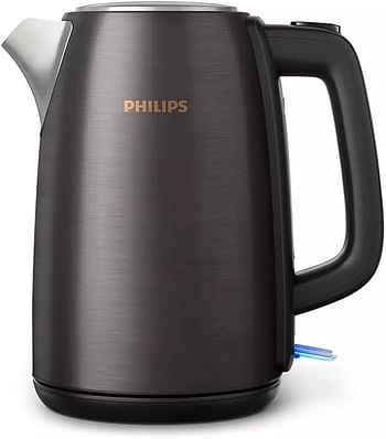 Philips 5000 Series Stainless Steel Kettle - 2200W, 1.7L, Spring Lid HD9352/31 - Black & Copper