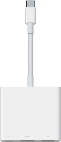 Apple USB-C To Digital AV Multiport Adapter Supports 1920 x 1080 at 60 Hz (MW5M3AM/A) - White