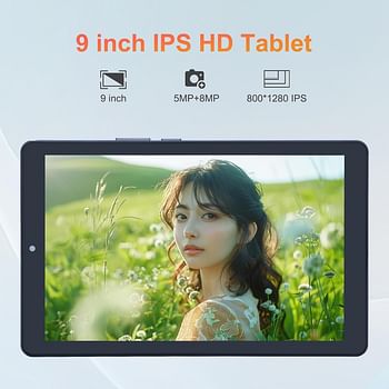 C idea 9 inch Tablet,8GB+512GB,WiFi 5G LTE, Android 12 Tablet Expandable 512GB TF 5MP+8MP Dual Camera With Case, Tablet for Adult and Teenager, CM915(Grey)