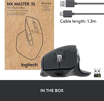 Logitech Mx Master 3s for Business Wireless Mouse 910-006581 - Graphite