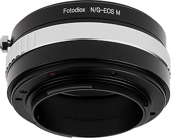 Fotodiox Lens Mount Adapter with Aperture Control, for Nikon G-type, DX-type to Canon EOS M Mirrorless Cameras