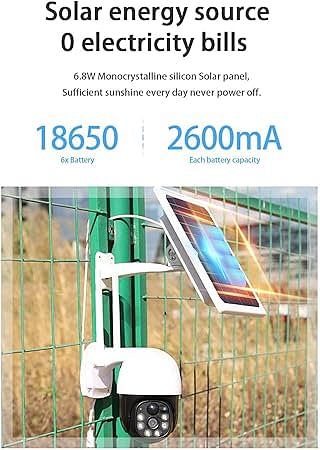 SolarXR 4G Sim Solar Outdoor CCTV Camera with Solar Panel, Support SD Card Up to 128 GB | Full Color in Low Light | Two Way Talk | Surveillance for Agriculture, Remote Area & Construction Site