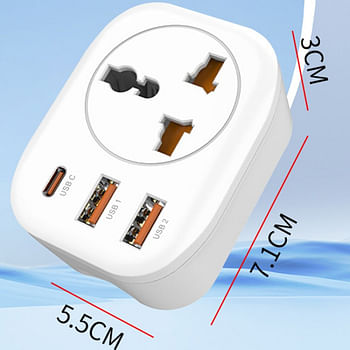 Earldom 4 in 1 Switch Power Socket SC17