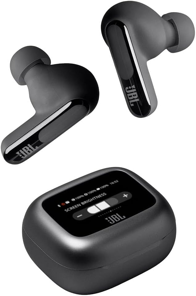 JBL LIVE BEAM 3 True wireless Noise Cancelling closed-stick earbuds, Black