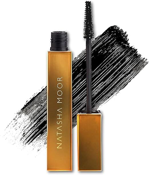 Natasha Moor: Black Mascara Moor Power Waterproof & Smudge proof, Voluminous Long Lash Mascara