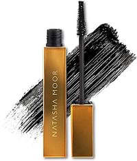 Natasha Moor: Black Mascara Moor Power Waterproof & Smudge proof, Voluminous Long Lash Mascara