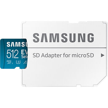 Samsung Micro SD Memory Card 512GB Evo Select With Adapter 160MB/S (MB-ME512SA/AM)