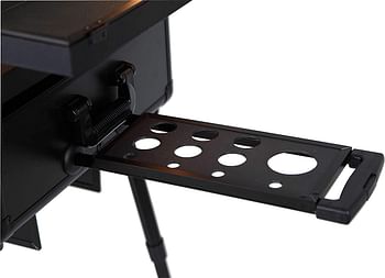 MAYLAN Makeup Train Stand Case With Pro Studio Artist Trolley And Lights, Black - Medium