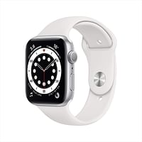 Apple Watch Series 6 (GPS, 44mm) - Silver Aluminium Case with White Sport Band