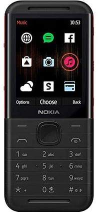 NOKIA 5310 Feature Phone, 16MB RAM, Wireless FM Radio - Black/Red