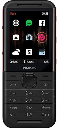 NOKIA 5310 Feature Phone, 16MB RAM, Wireless FM Radio - Black/Red