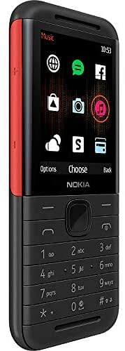 NOKIA 5310 Feature Phone, 16MB RAM, Wireless FM Radio - Black/Red