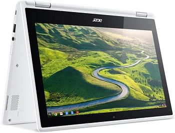 Acer R11 11.6" Convertible 2-in-1 HD IPS Touchscreen Chromebook - Intel Quad-Core Celeron N3150 1.6GHz, 4GB RAM, 32GB SSD, 802.11AC, Bluetooth, HD Webcam, HDMI, USB 3.0, 10-Hour Battery - White