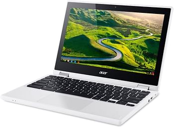 Acer R11 11.6" Convertible 2-in-1 HD IPS Touchscreen Chromebook - Intel Quad-Core Celeron N3150 1.6GHz, 4GB RAM, 32GB SSD, 802.11AC, Bluetooth, HD Webcam, HDMI, USB 3.0, 10-Hour Battery - White