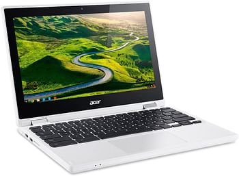 Acer R11 11.6" Convertible 2-in-1 HD IPS Touchscreen Chromebook - Intel Quad-Core Celeron N3150 1.6GHz, 4GB RAM, 32GB SSD, 802.11AC, Bluetooth, HD Webcam, HDMI, USB 3.0, 10-Hour Battery - White