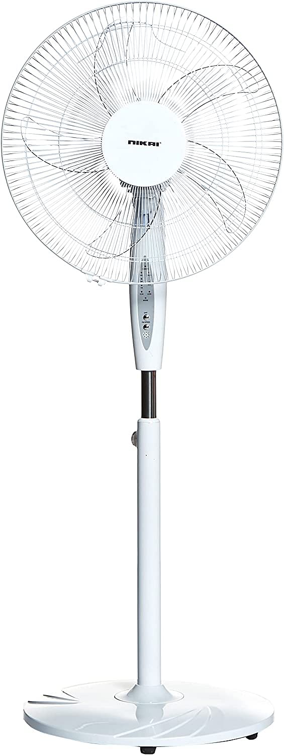 Nikai Pedestal Fan With Remote & Timer-[NPF1634RT], white