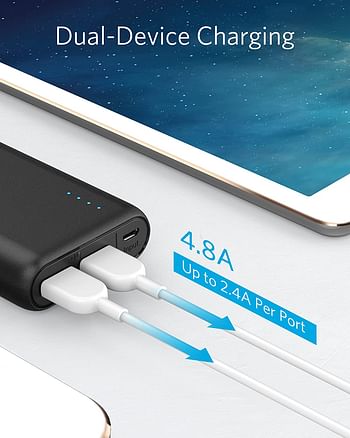 Power Bank Anker PowerCore 20100mAh - Ultra High Capacity Portable Charger with 4.8A Output and PowerIQ Technology, External Battery Pack for iPhone, iPad & Samsung Galaxy & More (Black)