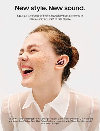 Samsung Galaxy Buds Live, True Wireless Earbuds w/Active Noise Cancelling (Wireless Charging Case Included) Mystic Black