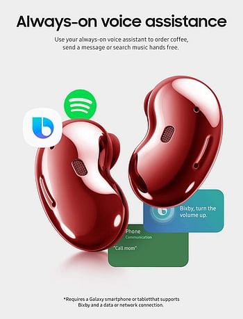 Samsung Galaxy Buds Live, True Wireless Earbuds w/Active Noise Cancelling (Wireless Charging Case Included) Mystic Red