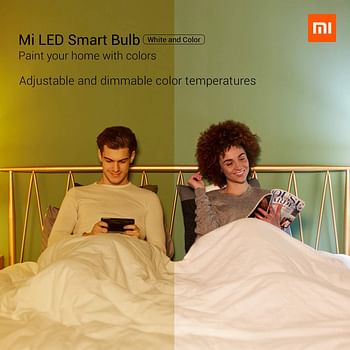 Xiaomi 2PCS MI Smart LED Bulb Colorful 950 Lumens 69W Bulb Voice Control work with Google Alexa assistant