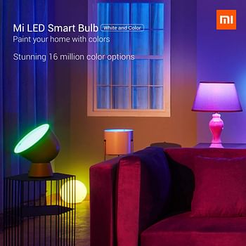 Xiaomi 2PCS MI Smart LED Bulb Colorful 950 Lumens 69W Bulb Voice Control work with Google Alexa assistant