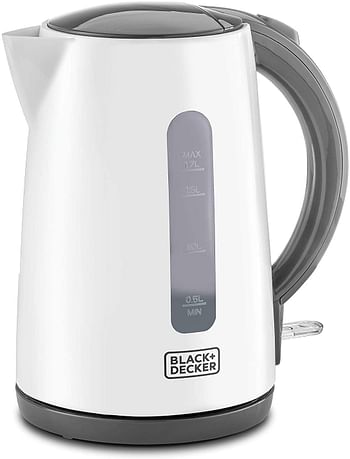 Black+Decker Concealed Coil Kettle 1.7 litres Jc70-B5 - White