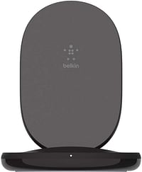 Belkin BoostCharge Wireless Charging Stand 15W (Qi Fast Wireless Charger for iPhone, Samsung, Pixel, more) - Black