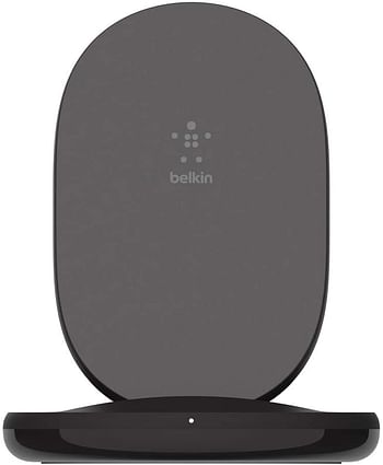 Belkin BoostCharge Wireless Charging Stand 15W (Qi Fast Wireless Charger for iPhone, Samsung, Pixel, more) - Black