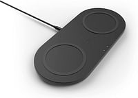 Belkin Boost Charge Dual Wireless Charger (Qi Certified Dual Wireless Charging Pads for iPhone, AirPods, Samsung and more) - Black